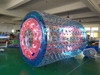 Coloré Durable PVC Gonflable Rouleau D'eau Marche Rouler Boules Cylindre Zorb En Plastique Roue Tube Jumbo