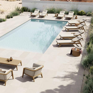 फॉशन लकड़ी के पूलसाइड लाउंज चेयर आधुनिक लक्जरी टेक लकड़ी आउटडोर होटल वाणिज्यिक सूर्य लाउंज फर्नीचर - Product Image 6