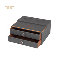 Boîte à mouchoirs carrée en cuir PU de luxe, durable et écologique, imperméable, porte-serviettes, accessoires de salle de bain pour hôtel