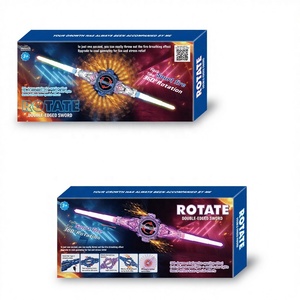 Épée Double Rotative Lumineuse 360° avec Effet <span class=keywords><strong>de</strong></span> Souffle <span class=keywords><strong>de</strong></span> Feu Rechargeable en Plastique DEFA – Jouet pour Enfants, Fête, Cosplay, Anniversaire - Product Image 6