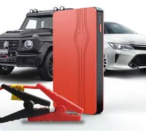 Red 1pc Portable Car Battery Jump Starter 12V 600A Car Emergency Starting Power Supply Device For 12V Cars Power Bank Case For