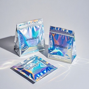 ถุงพลาสติก PE ย่อยสลายได้สำหรับบรรจุภัณฑ์อาหาร พิมพ์โลโก้ตามสั่ง สำหรับขนมและถั่ว ถุงฟอยล์อะลูมิเนียมแบบตั้งได้ ถุงไมลาร์โฮโลแกรม - Product Image 2