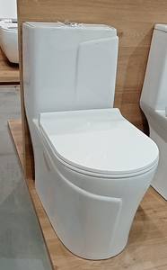 Inodoro Moderno Triton de Una Pieza con Doble Descarga y Taza Alargada, Sanitario con Sifón en P y S para Villas, Escuelas y Baños, Cerámica - Product Image 2