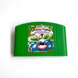 Green Version Blue Red Silver Yellow Crystal Gold Version with Tray Box <b>Game</b> Cartridge for N64 - Product Image 5