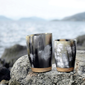 REHMAN CRAFT Verre artisanal rustique écologique en véritable corne de buffle, forme naturelle, pour la décoration de Noël et d'Halloween - Product Image 1