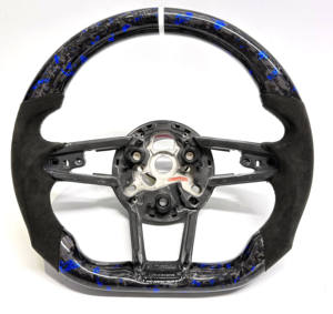 Volant en fibre de carbone à fond plat, compatible avec Audi A3 A4 A5 A6 RS3 RS4 RS5 S3 S4 S5 TT R8 Q5 Q7, sur mesure - Product Image 6