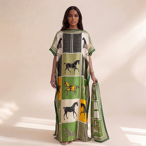 Nouvelle Robe de <span class=keywords><strong>Plage</strong></span> Ample en Mousseline à Motif Géométrique pour Femme, Vente Directe Usine, Bestseller Transfrontalier - Product Image 1