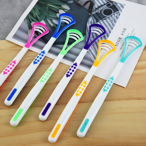 Factory Supply Cheap Soft Silicone/Plastic <strong>Rubber</strong> <strong>Tongue</strong> Brush Scraper <strong>Cleaner</strong> Eco-Friendly Reusable - Product Image 2