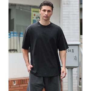 T-shirts Oversize Homme Keepsowing – Effet Délavé Acide, Coupe Ample, Style Vintage, Manches Courtes, Streetwear Décontracté en Coton Jersey Anti-UV - Product Image 2