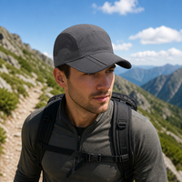 Casquette de baseball en nylon respirant avec dos en maille, fermeture réglable, visière incurvée, design color-block, style urbain, chapeau sportif d'extérieur