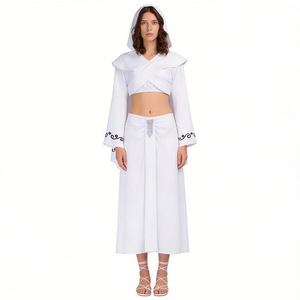 Conjunto de Disfraz de Cosplay de Padm, Reina Blanca Amidala, para Halloween, Actuaciones Escénicas, Traje para Mujer Adulta, Top, Falda y Capa - Product Image 1