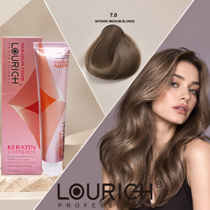 <span class=keywords><strong>Tinta</strong></span> <span class=keywords><strong>per</strong></span> <span class=keywords><strong>Capelli</strong></span> Permanente Professionale LOURICH Salon Hair Keratin, Crema Colorante ad Alta Pigmentazione e Basso Contenuto di Ammoniaca - Product Image 1