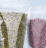 Sachet Doypack en plastique transparent mat givré refermable avec fermeture éclair pour le stockage de snacks, noix, bonbons et aliments secs