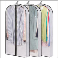 Housse de protection anti-poussière non tissée pour vêtements avec fermeture éclair, sac de rangement pour costumes et manteaux, organisateur suspendu pour armoire et voyage