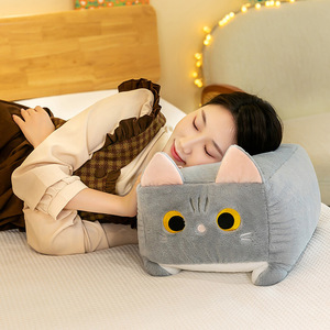 Peluche chat cube carré en gros, adorable coussin en forme de bloc, animal en peluche moelleux pour décoration de canapé, cadeau de fêtes - Product Image 3