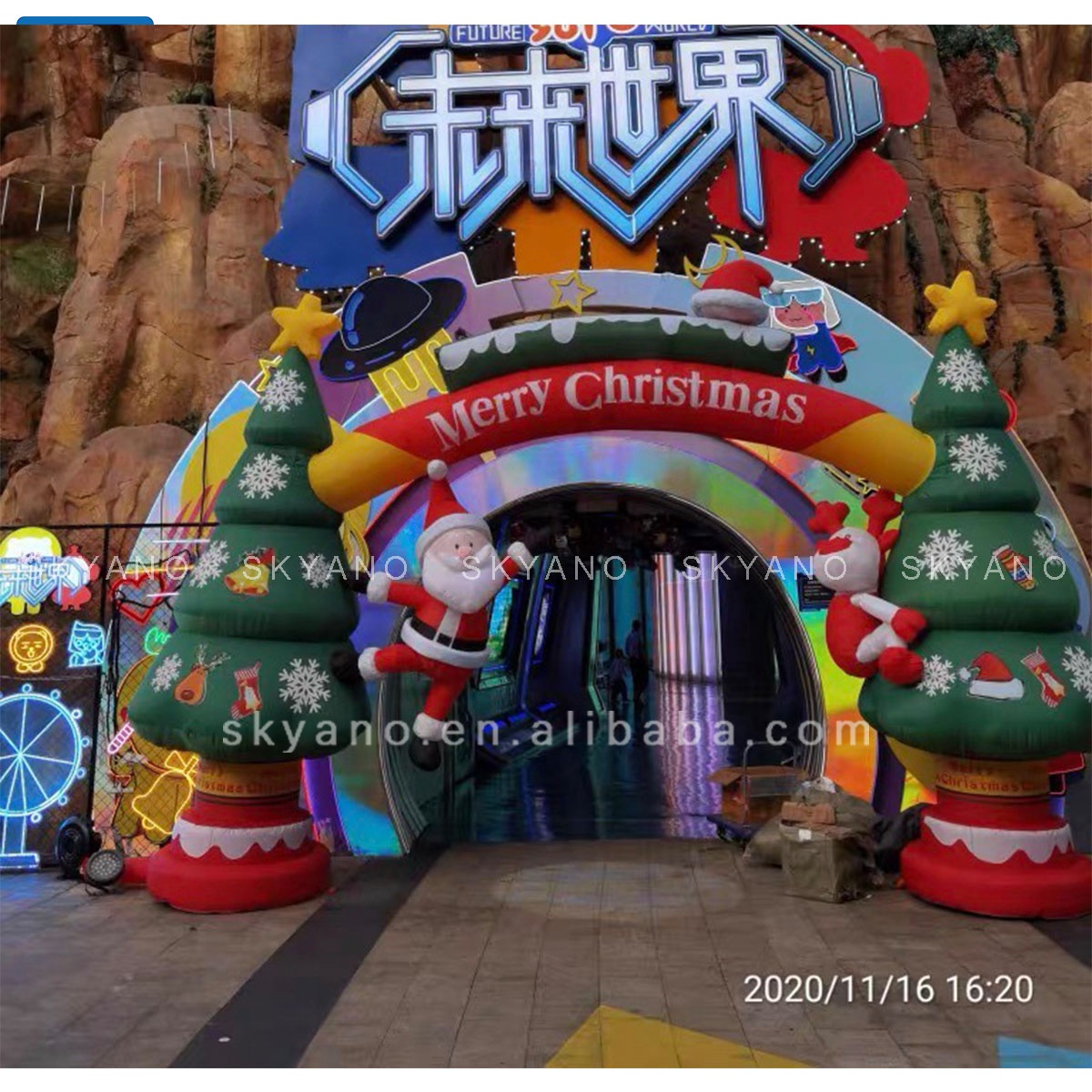 6m（20フィート）クリスマスデコレーションインフレータブルアーチ