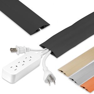 Kit de Gestión de Cables para Piso Wiremold, Protector de Cables, Organizador de Cables y Ocultador, Cubierta de Cable de Goma y Disimulador <span class=keywords><strong>Gris</strong></span> - Product Image 5