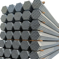 Sıcak Daldırma Galvanizli GI Yuvarlak Çelik Boru 25mm X 0.6mm Karbon Çelik Boru Sera İnşaatı Su Temini Çit Direği için