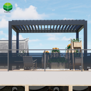 Housses de patio motorisées personnalisables Garages, auvents et abris de voiture Pergola Métal Bioclimatique Aluminium Arrière-cour Automatique Extérieur - Product Image 2