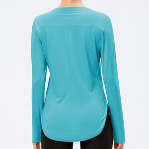 <span class=keywords><strong>Ropa</strong></span> Deportiva de gimnasio <span class=keywords><strong>para</strong></span> <span class=keywords><strong>mujer</strong></span>, camisetas ajustadas de manga larga <span class=keywords><strong>para</strong></span> entrenamiento, Yoga, Fitness, <span class=keywords><strong>2022</strong></span> - Product Image 5