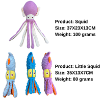 Jouets en peluche pour animaux de compagnie, design original, nouveaux, avec bruits de froissement, série Océan, poulpe, crabe, calmar, taille XL-L-M, grands jouets pour animaux de compagnie
