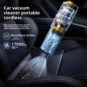 Aspiradora de Mano para Auto de Alta Potencia con Fuerte Succión, Batería de Litio Desmontable y <span class=keywords><strong>Motor</strong></span> sin Escobillas para Uso Doméstico - Product Image 4