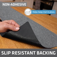 Doublure de tiroir d'étagère en feutre imperméable antidérapant absorbant de qualité supérieure pour armoires de cuisine armoires
