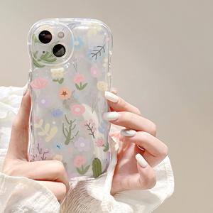 Wave Edge Style Transparent Fleur Dragonne TPU Housse de Téléphone Portable pour Iphone16 15 14 13 12 <span class=keywords><strong>11</strong></span> <span class=keywords><strong>Pro</strong></span> Max - Product Image 6