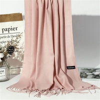 2020 nouveau doux cachemire écharpes femmes couleur unie enveloppes mince longue écharpe gland décontracté dame hiver femme châle avec beaucoup de couleurs