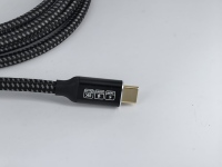 Kabel USB 4 Thunderbolt 3 40Gbps, Kabel Nilon Terjalin Konduktor Tembaga Murni 5A Pengisian Cepat Komputer Ponsel Power Bank