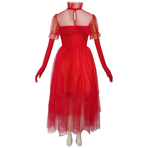 <span class=keywords><strong>Disfraz</strong></span> de Halloween para <span class=keywords><strong>Mujer</strong></span>, Falda de Tul Roja, <span class=keywords><strong>Disfraz</strong></span> de <span class=keywords><strong>Mago</strong></span> o Maga para Representaciones - Product Image 4