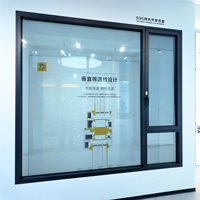 Ventana de Aluminio con Rotura de Puente Térmico, Estilo Abatible y Giratorio, Insonorizada, con Doble Acristalamiento, para Viviendas Residenciales Modernas