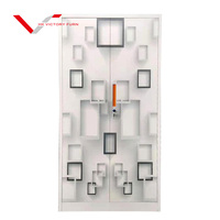 Armoire de rangement pour vêtements à 2 portes battantes en acier, casier de gym en fer, armoire métallique, placard en acier imprimé