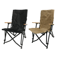 Chaise Sea Dog à dossier haut, inclinable, pliable, portable, pour l'extérieur, avec tissu Oxford et structure en fer, pour la plage, la pêche, le jardin