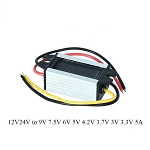 Convertisseur de puissance de voiture cc certifié CE <span class=keywords><strong>12V</strong></span>/24V 9V/7.5V/6V/5V/4.2V/3.7V/3V/3.3V 5A Module abaisseur de transformateur thyristors de voiture DC DC - Product Image 2