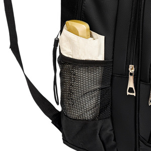 Laptop <b>Backpack</b> With Usb Port For Business Travel Men Black Solid Color <b>Large</b> <b>Capacity</b> <b>Backpack</b> With Laptop Compartment - Product Image 4