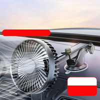 Ventilador de Coche Plegable con Soporte de Succión, Enfriador de Aire Ajustable de 6 Pulgadas, Conexión USB, Silencioso, Alto Flujo de Aire, Ventilador Portátil