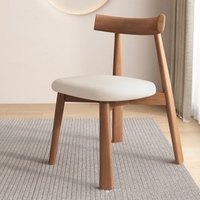Chaises de Salle à Manger en Bois Massif Nordique, Style Italien Moderne avec Dossiers en Bois Minimalistes, pour Maison & Restaurant Hôtelier, Nouveau Style Chinois