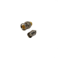 Conector RF de crimpado macho BNC chapado en oro de 75 ohmios Enchufe de monitoreo de cabezal coaxial de video para dispositivos electrónicos