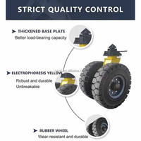 Roue pivotante robuste de 14 pouces en polyuréthane et acier pour conteneur d'expédition avec frein pour usage industriel