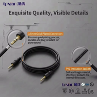 Câble audio TRS mâle-mâle 3,5 mm, cordon auxiliaire stéréo pour voiture, haut-parleur, ordinateur, UL2464 26AWG blindé plaqué or