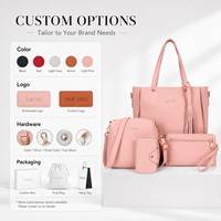 Sac bandoulière tendance le plus vendu, ensemble de 4 pièces, sac messager carré en PU pour femme, fermeture éclair simple, capacité 2-2,9 L