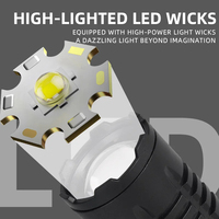 Linternas LED Recargables Portátiles de Alta Potencia con Pantalla, Zoom, Lámpara Táctica con Luces Laterales de Emergencia