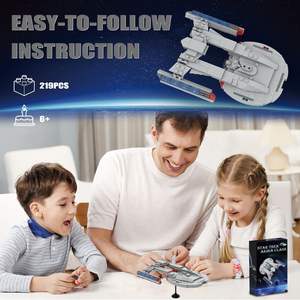 <span class=keywords><strong>Star</strong></span> <span class=keywords><strong>Trek</strong></span> YakiRaban Cruiser, Serie de Películas, Modelo de Nave Espacial, Bloques de Construcción, Caja de 40 Piezas a Color - Product Image 3