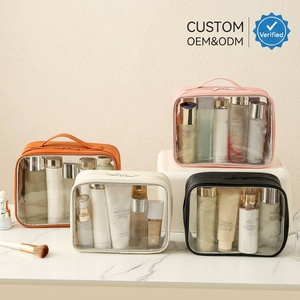 Borsa Cosmetica <span class=keywords><strong>Trasparente</strong></span> con Finestra, Custodia Personalizzabile con Logo, Pochette per <span class=keywords><strong>Trucchi</strong></span>, Beauty Case - Product Image 1