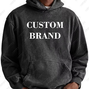 OEM de alta calidad logotipo personalizado estampado bordado 100% algodón lavado con ácido piedra lavada Vintage de gran tamaño impermeable a prueba de viento - Product Image 4