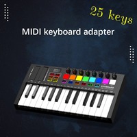 Contrôleur de clavier MIDI à 25 touches Audio électronique professionnel Intelligent Portable Arrangement Strike Pad Clavier Piano