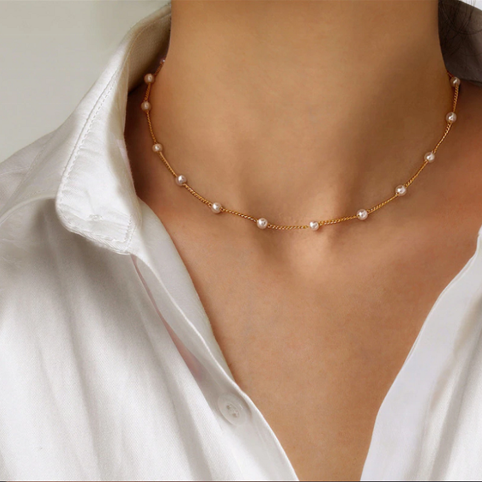 Collier Multi-chaîne Ras Du Cou Avec Pendentif Coeur Satellite - Email Bronze, Couleur Parme/orange - Occasion