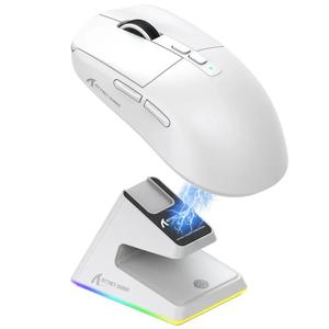 V6 Lightweight Gaming <b>Mouse</b> Tri Mode Wireless Rechargeable PAW3311 Sensor RGB Magnetic Charging Dock for Desktop Laptop - Product Image 4