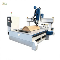 Machine de gravure CNC à tête pivotante à quatre axes, multifonctionnelle, garantie 4 ans, surfaces courbes, mur d'armoire, bois